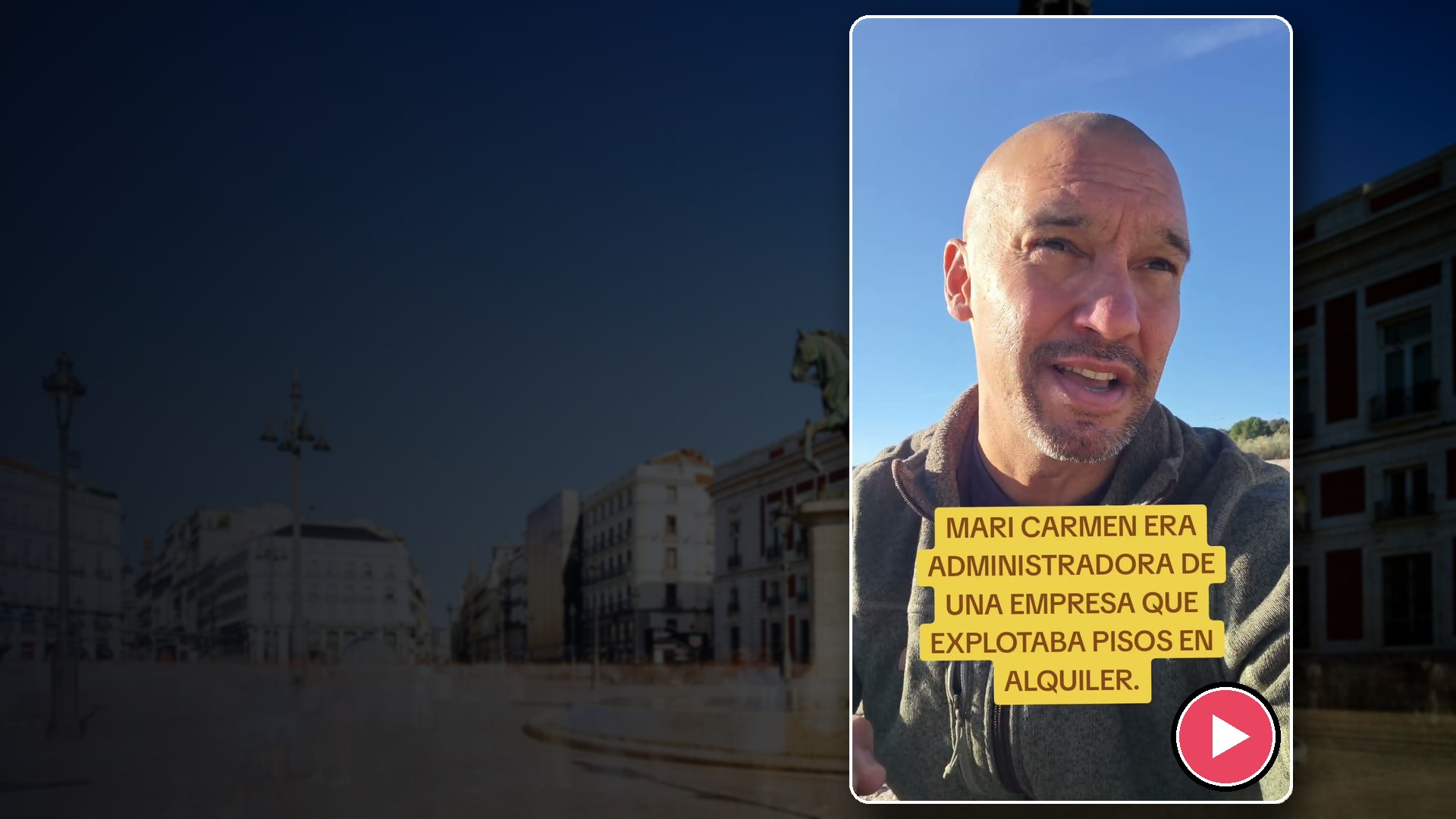 Fotograma del vídeo de Invierte con Javi sobre Mari Carmen y la Puerta del Sol de Madrid